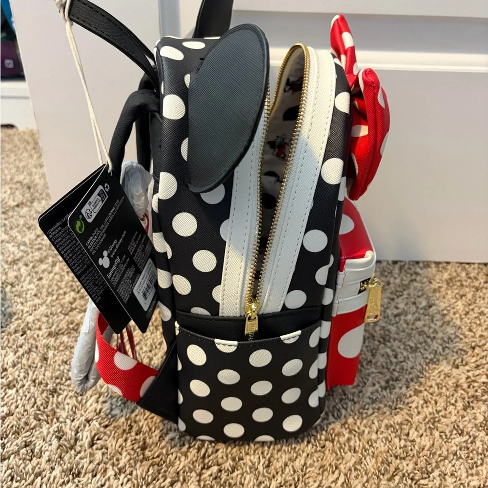 Loungefly Disney Polka Dot Minnie Backpack - Picture 4 of 5